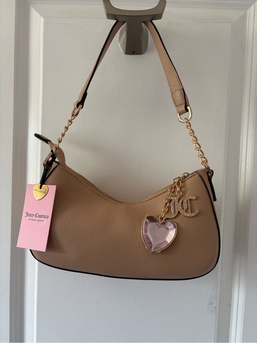Juicy Couture Tan Shoulder Bag with  Charms